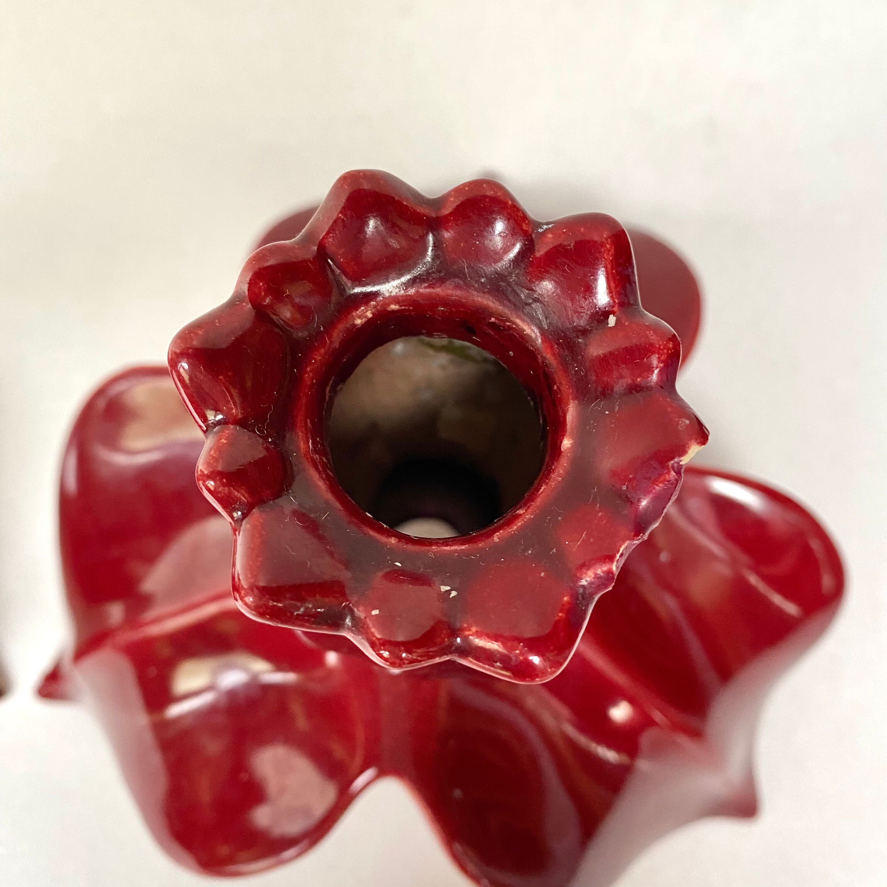 Pair of ceramic cab candlesticks