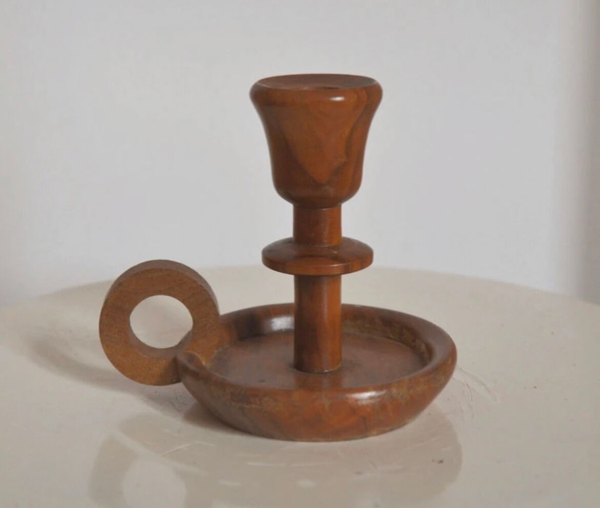 Wooden candle holder