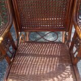 Rocking-chair vintage Peacock in rattan