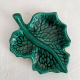 Vallauris green leaf slip bowl