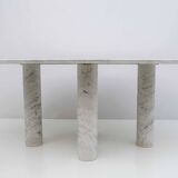 Mario Bellini Italian Carrara Marble Oval Dining Table for Cassina, 70s