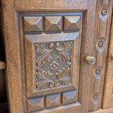 Oak console shelf on foot