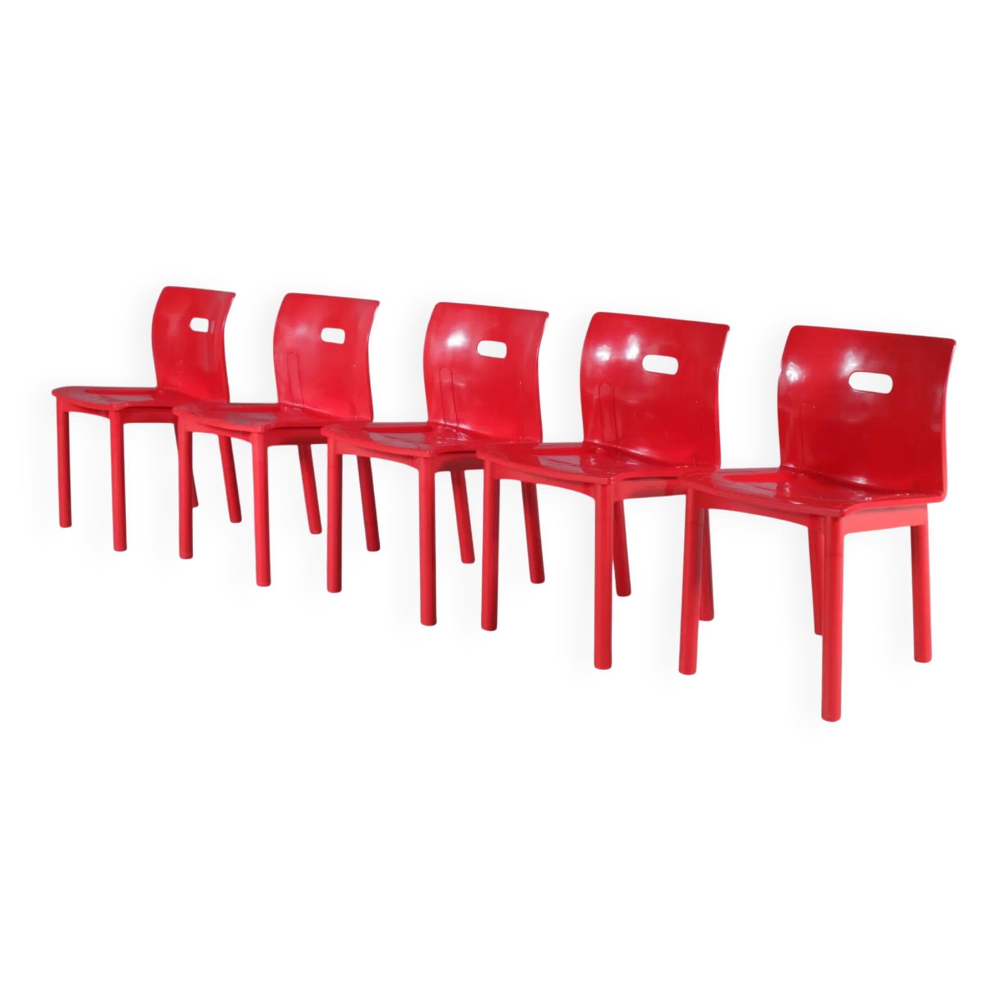 1980s “4870” chairs by Anna Castelli Ferrieri for Kartell, Italy