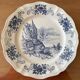 6 large flat antique plates in Sarreguemines earthenware