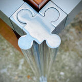 Large office of George Ciancimino in exotic wood and aluminum for Mobilier International