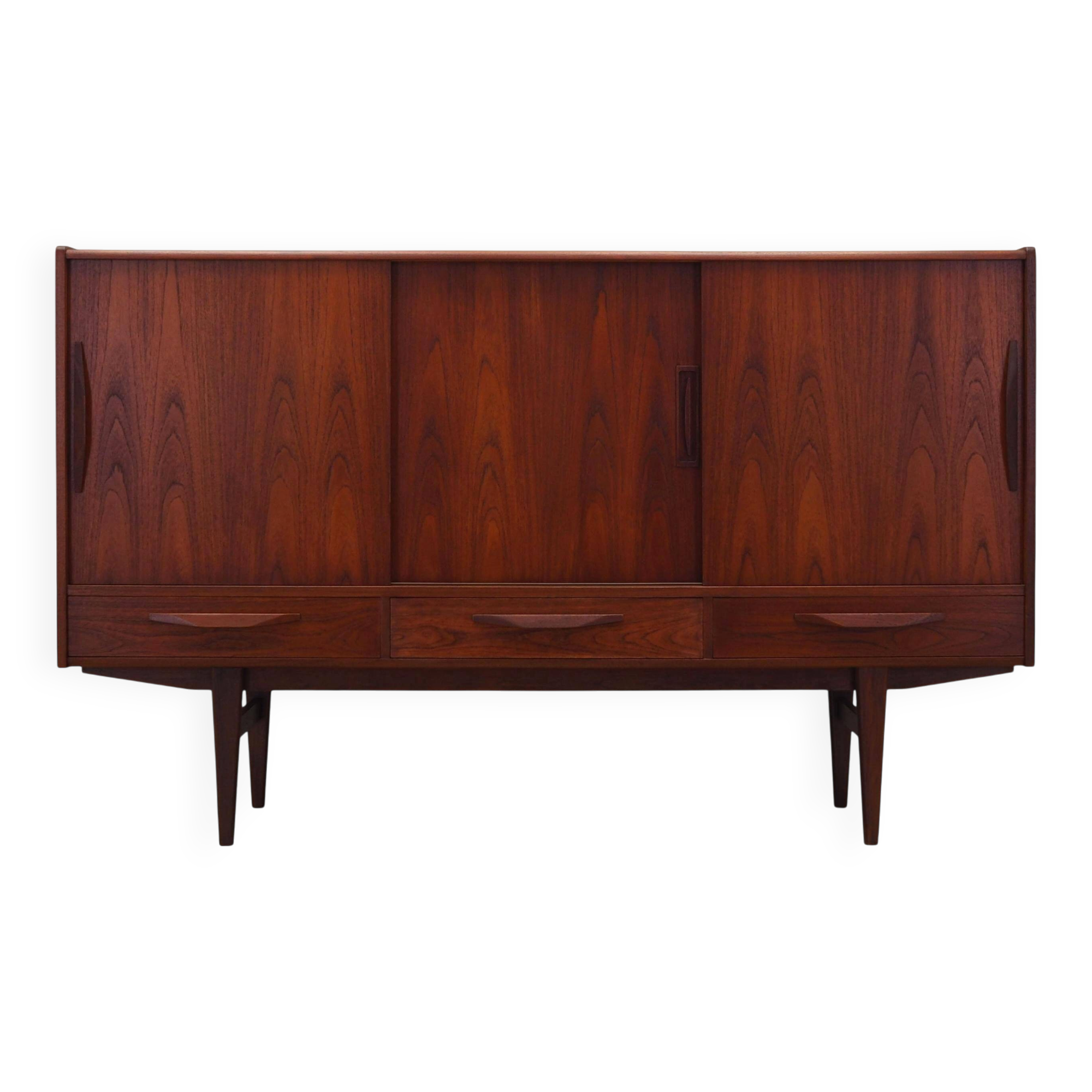 Teak highboard, Danish design, 1970s, manufactured by ES Møbler