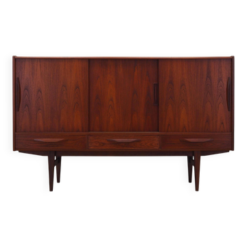 Teak highboard, Danish design, 1970s, manufactured by ES Møbler