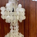 Vintage Capiz shell hanging lamp