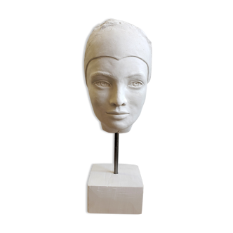 Woman's head in plaster