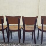 Series of four Thonet bistro chairs