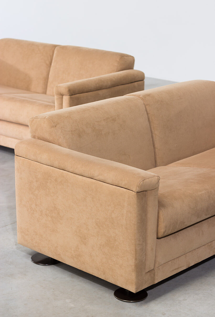 Pair of glass Valeria and Alfredo Bonetti d120 for Tecno chairs