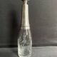 Liqueur carafe in engraved crystal & silver metal