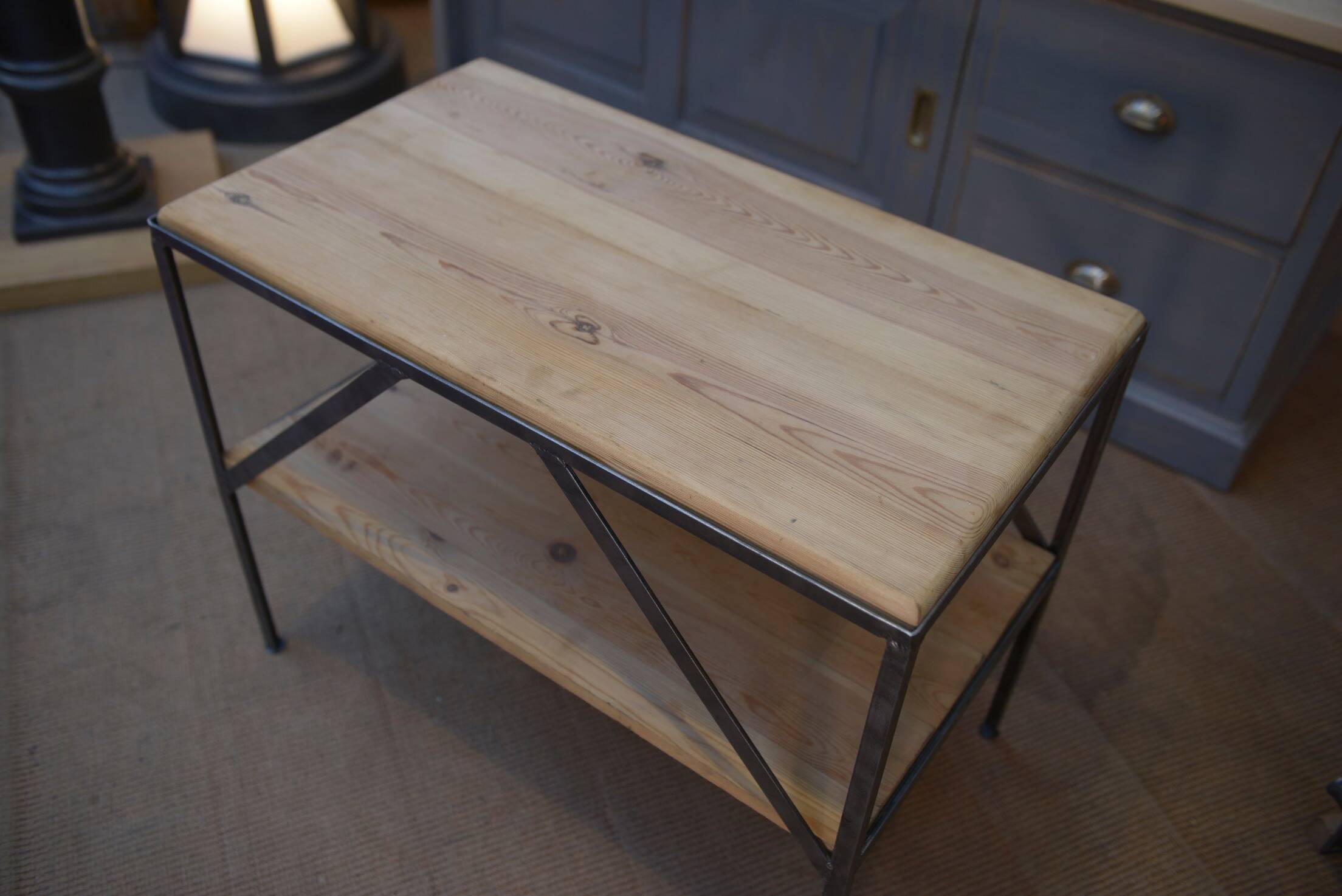 Small industrial side table 1970s