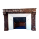Louis Philippe style fireplace in speckled red marble 20th century