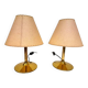 Paire de lampes de table en laiton de style mid-century par Temde, années 1970.