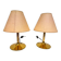 Paire de lampes de table en laiton de style mid-century par Temde, années 1970.