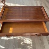 Rectangular mahogany coffee table with drawer