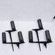 Pair of sculpted lacquered bronze wall lights, Arlus