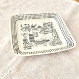 Square plate Arabia Finland Emilia series 1959 designer Raija Uosikkinen