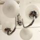 Metal and glass pendant lamp, Italy, 1970s