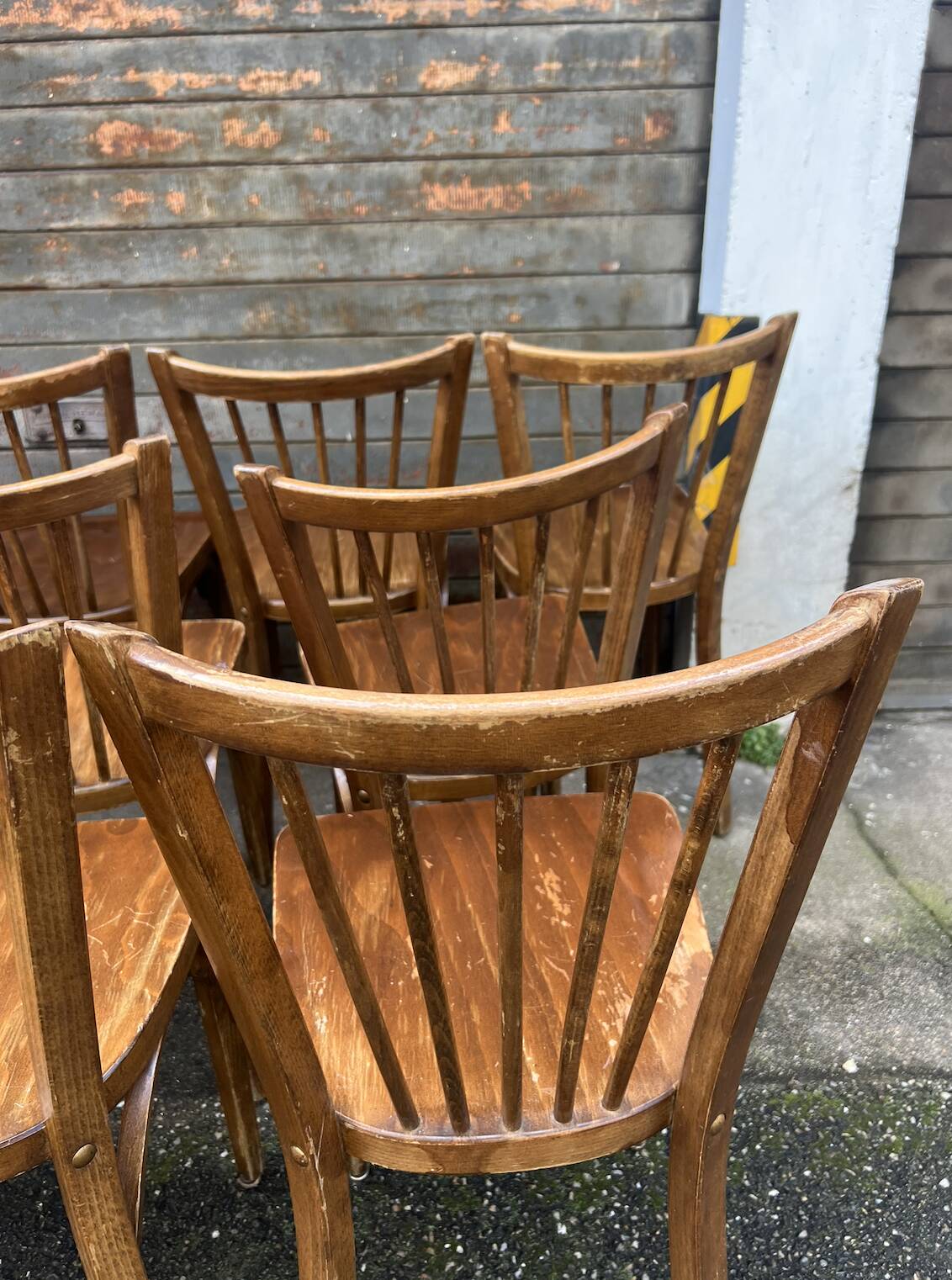 (Lot) 13 Stamped Baumann Chairs