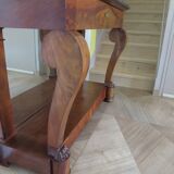 console-style empire/restauration-à crosses-fond de miroir-pieds griffes