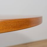 Mid-Century Round Teak Extendable Dining Table from Vejle Mobelfabrik