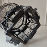 Metal and wood birdcage