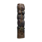 Sculpture in Carved Wood “Totem” by Mario Orsogna, 1977