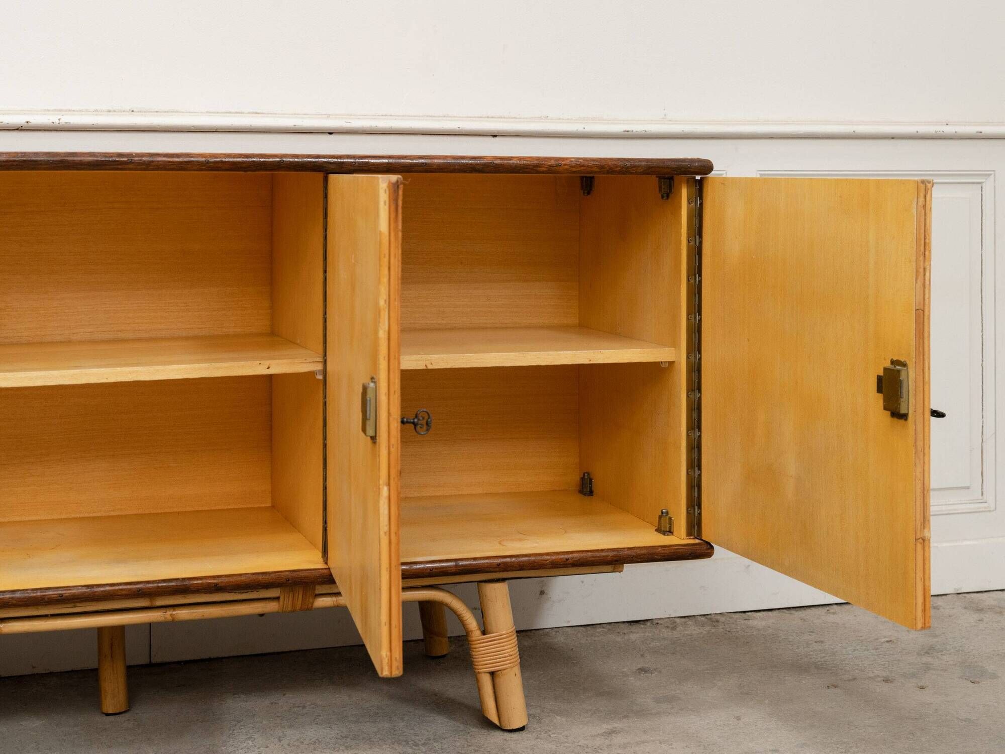 Audoux Minet rattan enfilade