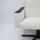 Fauteuil vintage Deutsche Democratic Republic DDR, années 1960, Bouclé blanc