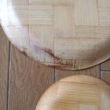 4 bamboo plates with Asian decor