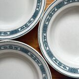 5 deep iron earthenware plates Pasteur Moulin des Loups & Hamage
