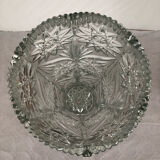 Old vintage chiseled cut glass vase