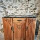 French Art Deco walnut sideboard with marble top, 1920s