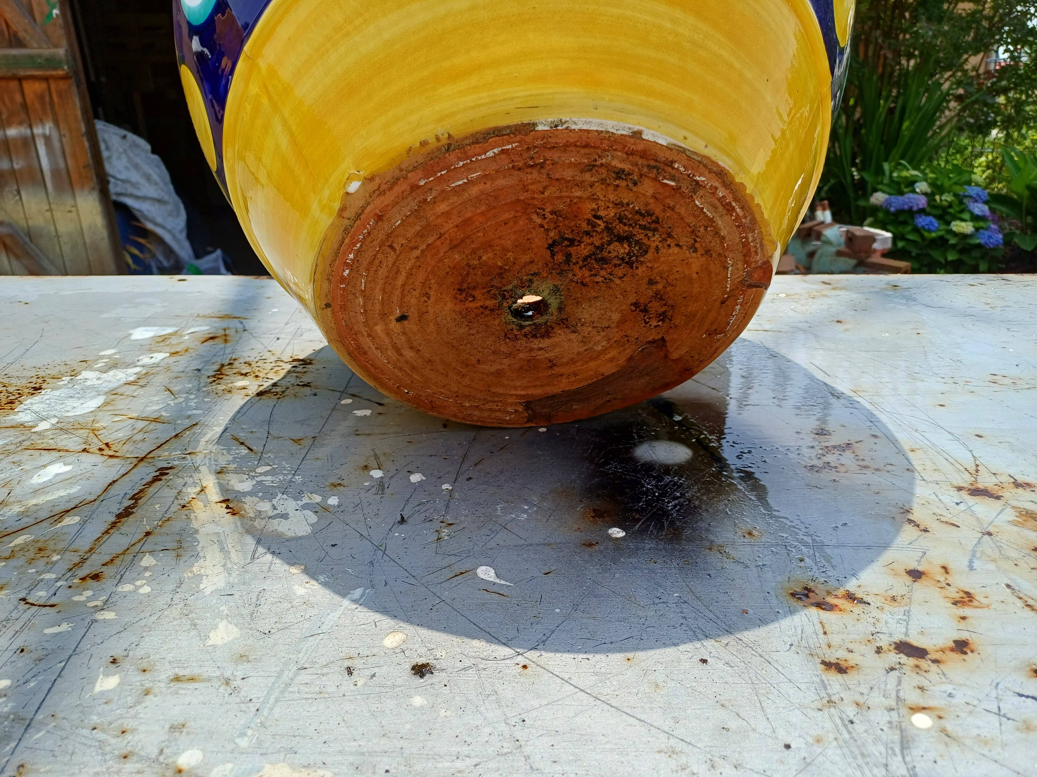 Pair of glazed terracotta planters