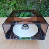 Wall lamp in smoked plexiglas by jocelyne trocmé model "disco"