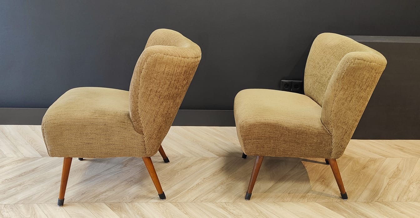 Two Mid Century cocktail chairs | Vintage - set of 2 armchairs