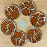Vintage ceramic plates with compartments