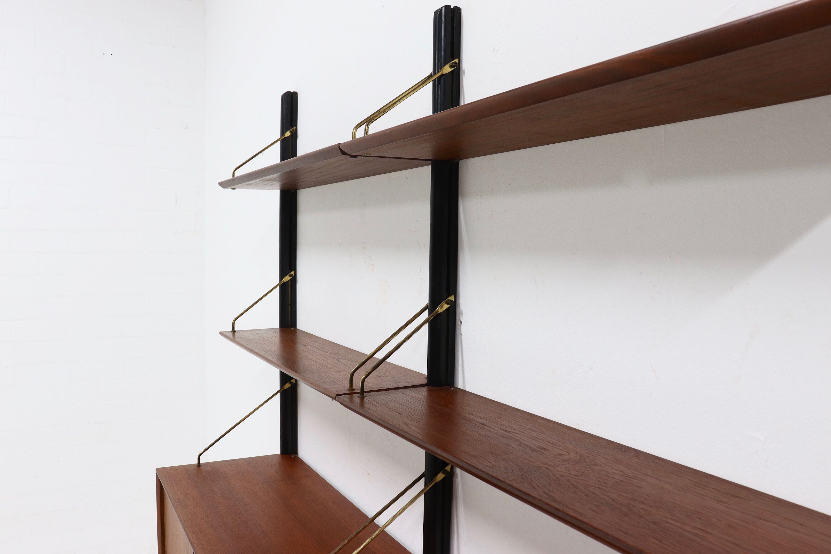 Teak Wall Unit by Louis van Teeffelen for WeBe 1950's
