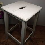 Vintage white wooden stool