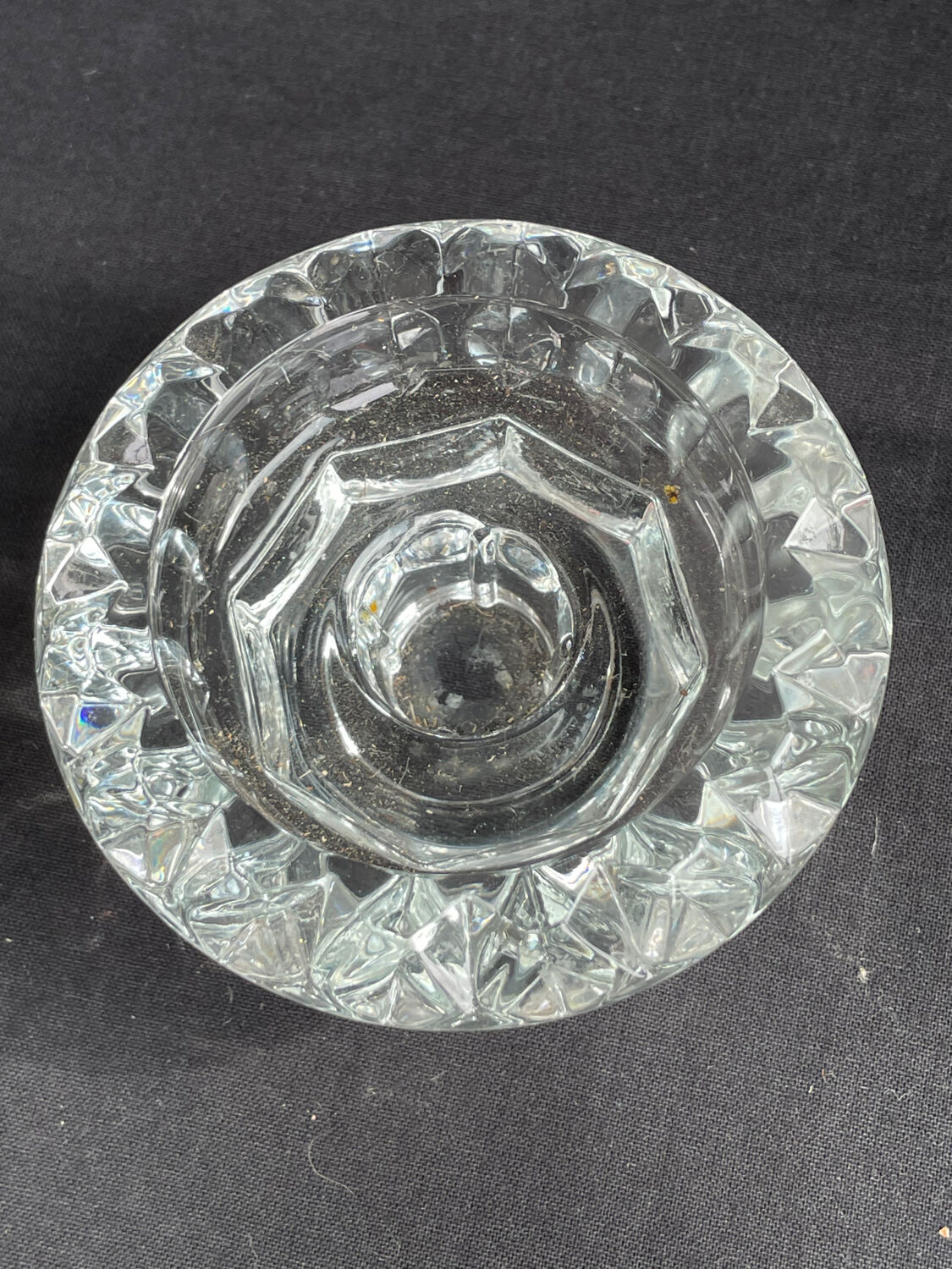 2 vintage Luminarc crystal candle holders