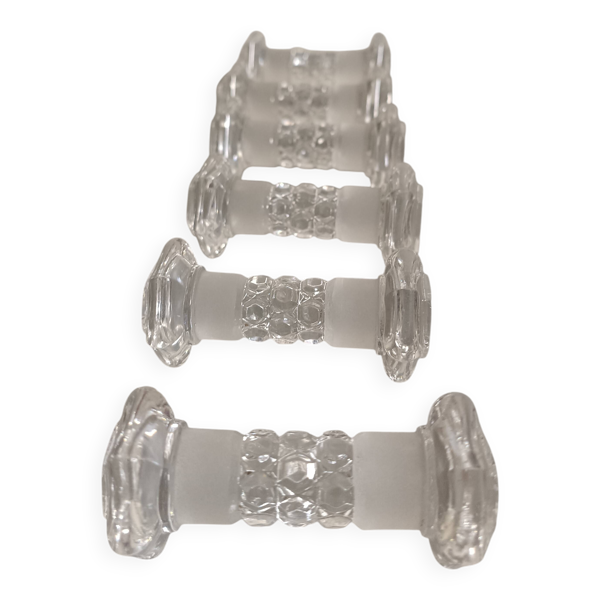 Baccarat : 6 Portes couverts - Reposes couteaux Anciens - Modèle Diamants