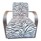 1950s armchair in zebra fabric