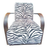 1950s armchair in zebra fabric