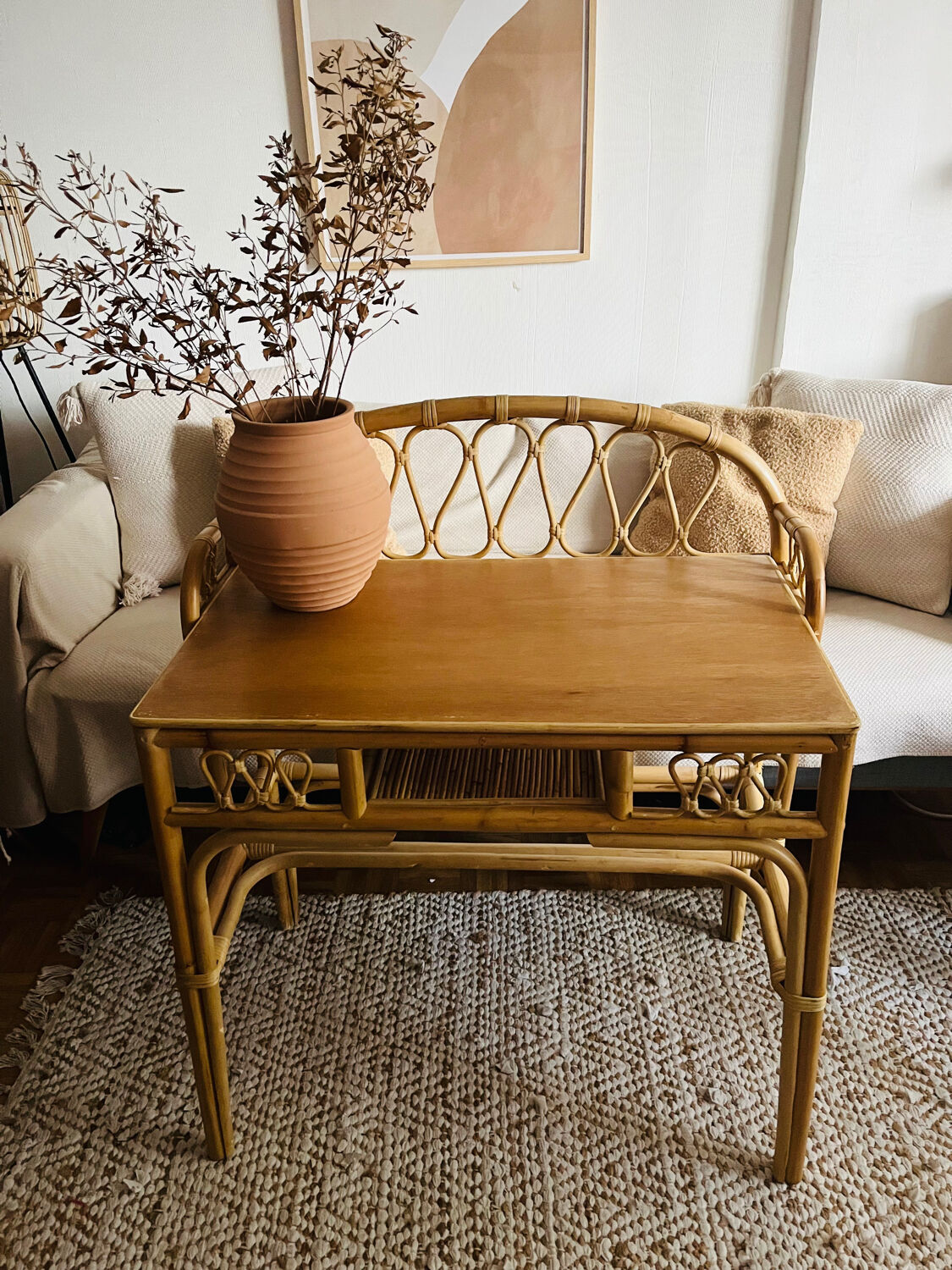 Rattan desk