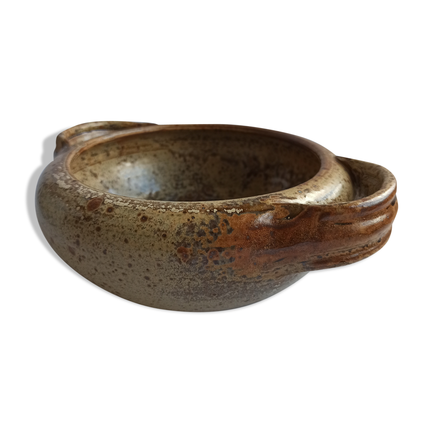 La Borne pyrity sandstone dish signed by JP