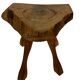 Vintage wooden side table  natural design small table