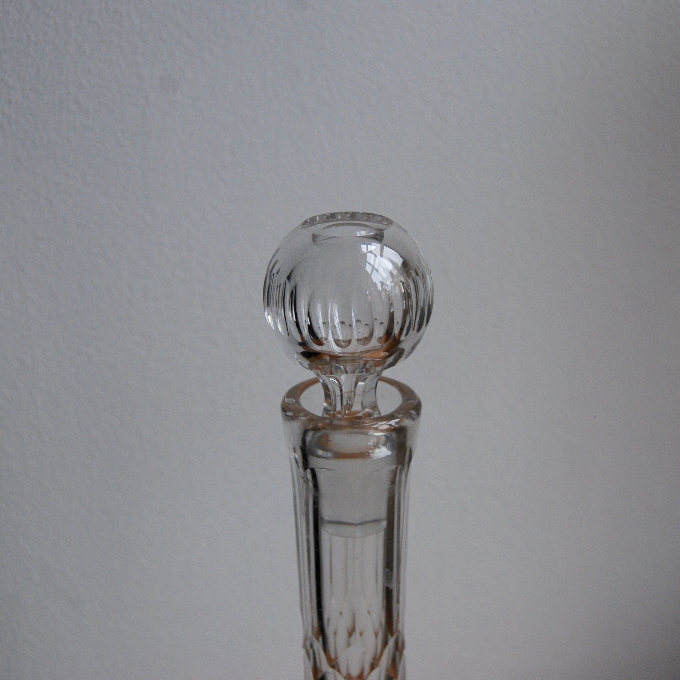 Chiseled glass carafe
