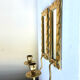 Pair of art deco vintage brass wall candle holders sconces